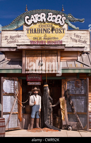 Gator Bob Handelsposten im historischen St. Augustine, Florida, USA, Amerika. Stockfoto