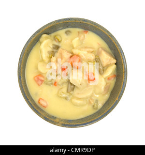 Knödel Hühnersuppe in alte Schüssel Stockfoto