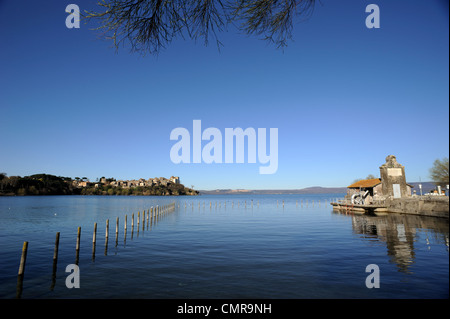 Italien, Latium, Bracciano See, Anguillara Sabazia Stockfoto