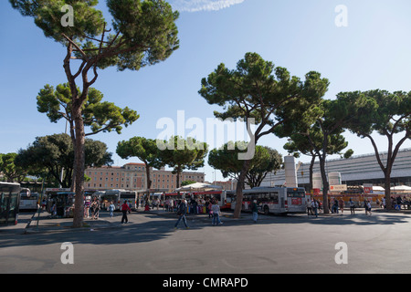 Bus / Busbahnhof (Roma Termini) außerhalb der Hauptbahnhof (Stazione Termini) Stockfoto