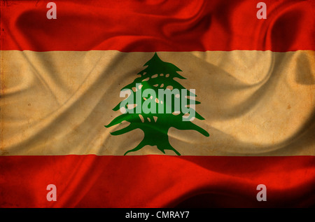 Wehende Flagge Libanon Stockfoto