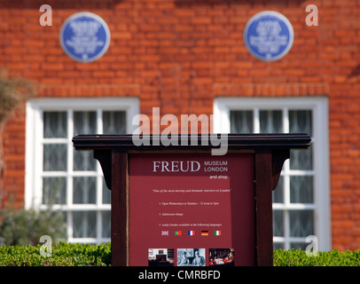 Freud Museum, Hampstead, London (ehemaliges Haus von Sigmund Freud) Stockfoto