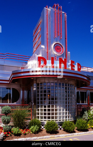 1990ER JAHREN EINGANG IN KLASSISCHEN ART-DECO-STIL DINER HYDE PARK NEW YORK USA Stockfoto