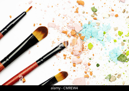 Kosmetik auf weißem Hintergrund Stockfoto