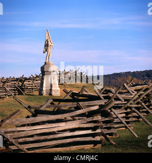 1862 SEPTEMBER 17. STATUE AUF BLUTIGE SPUR KAMPF SITE ANTIETAM NATIONAL BATTLEFIELD SHARPSBURG MARYLAND USA Stockfoto