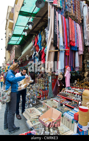 Touristische im Khan El Khalili Markt Kairo Ägypten Stockfoto