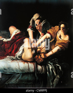 Artemisia Gentileschi, Judith Tötung Holofernes, c. 1611-12, Öl auf Leinwand, National Museum von Capodimonte, Neapel, Italien Stockfoto