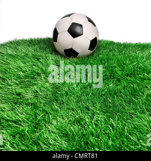 Fußball auf der Wiese Stockfoto