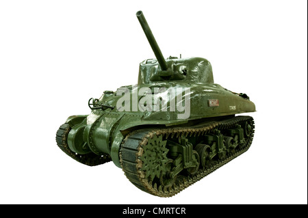 Ein Ausschnitt von einem amerikanischen M4A1 Sherman II Medium Tank von uns verwendeten & Verbündete Kräfte während des 2. Weltkrieges Stockfoto