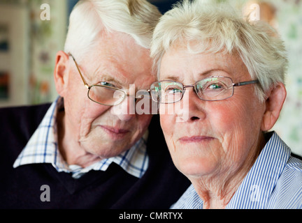 Grauhaarige paar Stockfoto