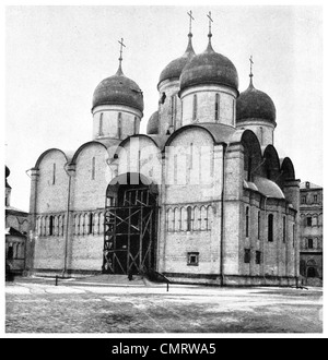 1918 Uspenski-Kathedrale der Dormitio, Kreml, Moskau, Russland Stockfoto