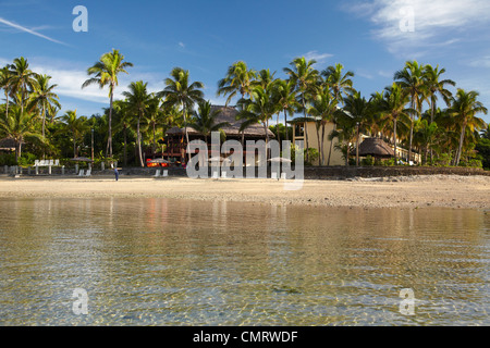 Strand am Ausleger auf der Lagoon Resort, Coral Coast, Viti Levu, Fidschi, Südpazifik Stockfoto