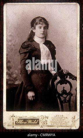 Fotografie, "Carte de Visite" Porträt stammt aus den 1890er Jahren Stockfoto