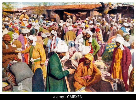 1919 Getreidemarkt von Samarkand Stockfoto