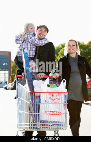 Familie einkaufen Stockfoto