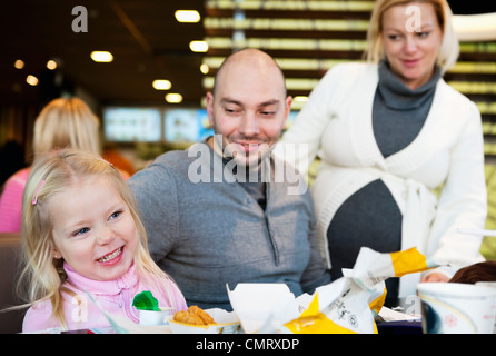 Familie Mittagspause Stockfoto