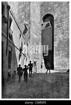 1923 Elefantenturm Cagliari Torre dell'Elefante mittelalterlichen Turm in Cagliari, Sardinien, Süditalien. Stockfoto