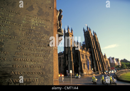 Schwarze Uhr Burenkrieg Memorial Mound Edinburgh Schottland Lothian UK GB EU Europa Stockfoto