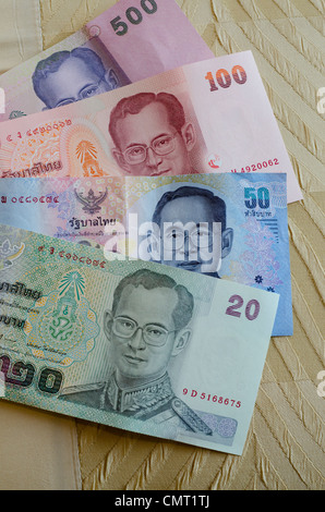 Thailand, Bangkok Die thailändische Währung, der Baht. Stockfoto