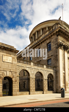 Blick von der Bank of Ireland im Sommer, Dublin, Irland. Stockfoto