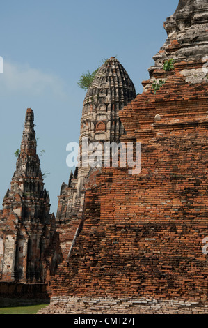 Thailand, Bangkok Ayutthaya, wat Watthanaram buddhistischen Kloster. durch König prasatthong im Jahre 1630 gegründet. der Unesco Stockfoto