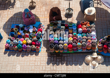 Marktstand, Marokko - auf dem geschäftigen Markt im Viertel Medina, Marrakesch Stockfoto
