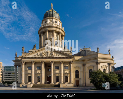 Berlin - dem französischen Dom oder Franzšsischer Dom am Gendarmenmarkt, ehemals eine Kirche der deutschsprachigen Gemeindemitglieder Stockfoto