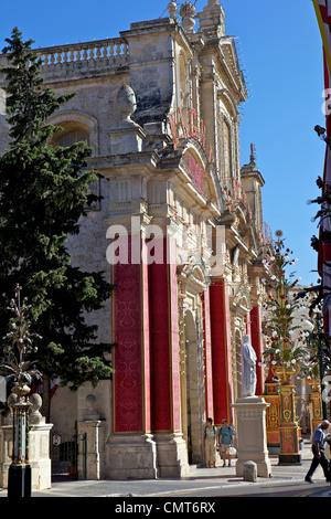 Äußere St. Pauls Kirche und Grotte (Pfarrkirche Chiesa di San Paolo), Rabat, Malta Stockfoto