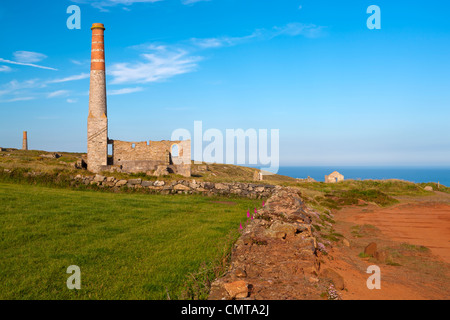 Levant Mine, Cornwall, England, UK, Europa, Teil von Cornwall und West Devon Bergbaufolgelandschaft UNESCO World Heritage Site Stockfoto