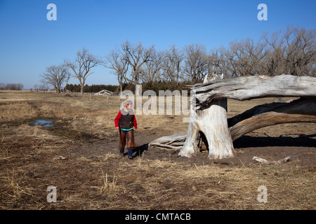 Rinderfarm in Nebraska Territorium Sandhügel wo Keystone XL Öl-Pipeline ist geplant Stockfoto