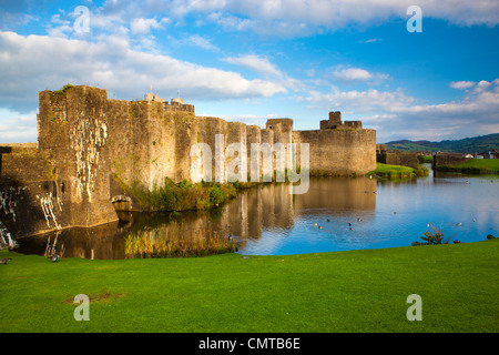 Caerphilly Castle, Caerphilly, Südwales, UK, Europa Stockfoto