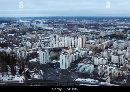 Blick auf die Stadt Tampere in Finnland. Stockfoto
