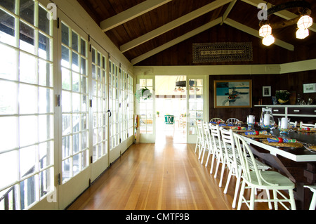 Ferienhaus-Speisesaal, Lake Of The Woods, Kenora, Ontario Stockfoto