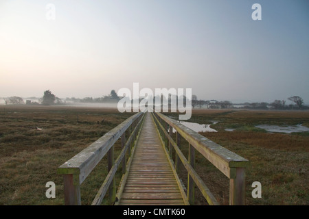 Der Causeway, Newtown Salzwiesen, Isle Of Wight Stockfoto