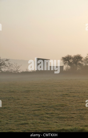 Am frühen Morgen, kurz nach Sonnenaufgang, Newtown Salzwiesen, Isle Of Wight Stockfoto