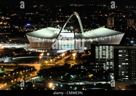 Vogelperspektive des Moses Mabhida Stadion in Durban, Südafrika. Stockfoto