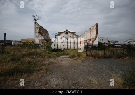 Verlassener Gebäude in der Umgebung von Durban Point. Stockfoto