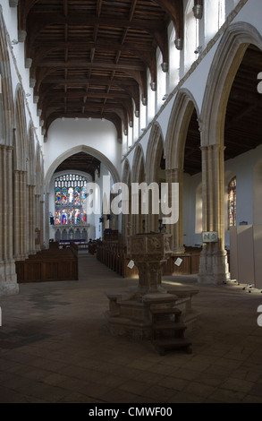 Innenraum-Saint Mary Kirche Stoke von Nayland, Suffolk, England Stockfoto