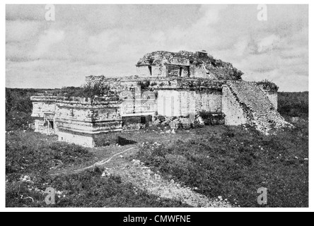 1925 Monja Palast Itzan Regel Yucatan, Mexiko, Mittelamerika Stockfoto