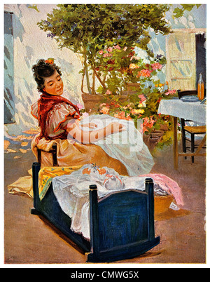 Spanische Mutter 1905 Stockfoto