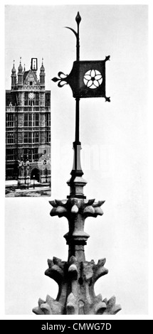 1905-Wetterfahne auf der Oberseite der Houses of Parliament london Stockfoto