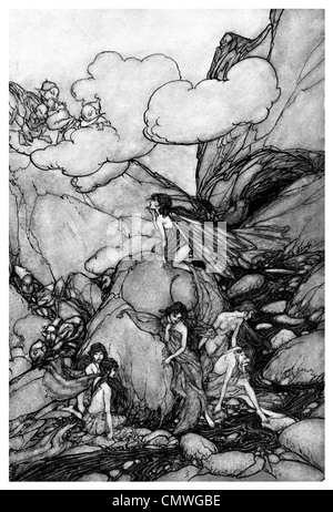 Arthur Rackham Rip Van Winkle-Märchen Stockfoto