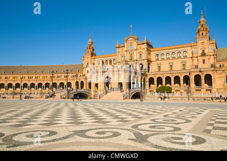 Plaza de Espana square Komplex (1929) zentrale Sevilla Andalusien Spanien Stockfoto