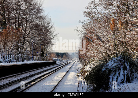 3708. Sturry Bahnhof nach Westen, Sturry, Canterbury, Kent, UK Stockfoto