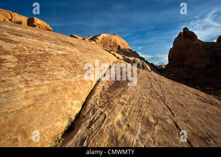 Felsformationen aus Sandstein in Nevadas Valley of Fire Stockfoto