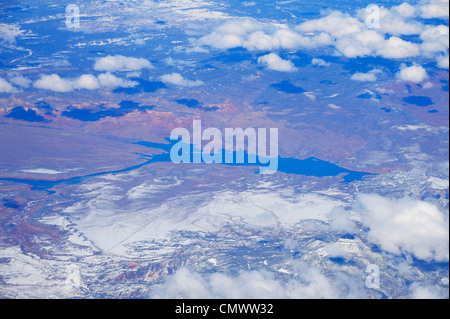 Abiquiu See im Norden von New Mexico, NM (Luftbild) Stockfoto