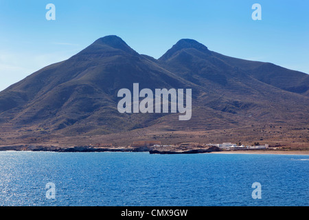 Volcanes de Los Frailes oder Vulkane der Brüder. Cabo de Gata-Nijar Natural Park, Provinz Almeria, Spanien. Stockfoto