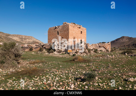 Torre de Las Alumbres, gebaut im Jahre 1510.  Cabo de Gata-Nijar Natural Park, Provinz Almeria, Spanien. Stockfoto