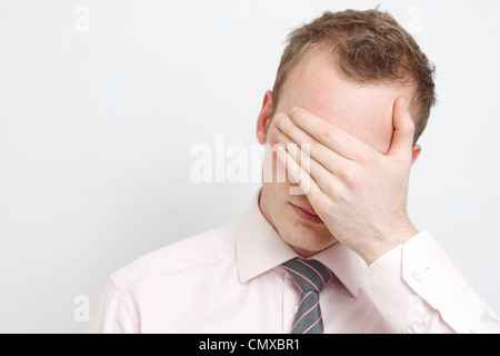 Deprimiert Geschäftsmann Stockfoto