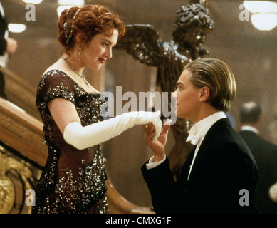 TITANIC 1997 Paramount/TCF Film mit Kate Winslet und Leonardo DiCaprio Stockfoto